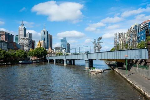 High rise buildings on the Yarra river