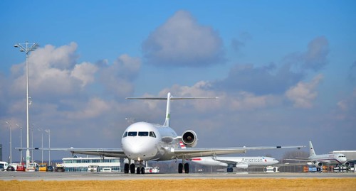 Avanti Air Fokker 100 at Munich's Franz Josef Strauss airport