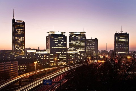 Skyline with the A40 motorway