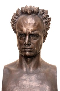 Self-portrait sculpture of Rudolph Tegner in his museum in Dronningmolle