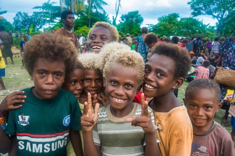 Group of happy children