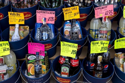 Alcohol for sale at Ballermann