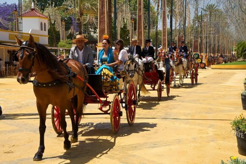 Carriages at the Feria del Caballo