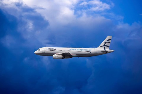SX-DGD Aegean Airlines Airbus A320-232 in flight