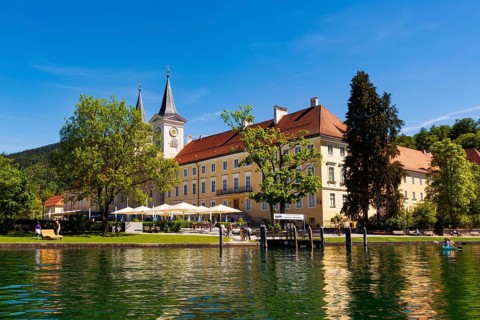 Castle Tegernsee with church St. Quirinus