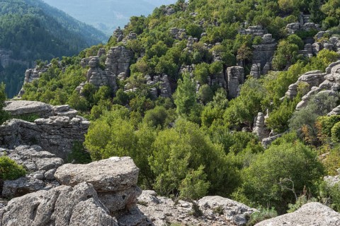 Rocky landscape in Koprulu Canyon National Park