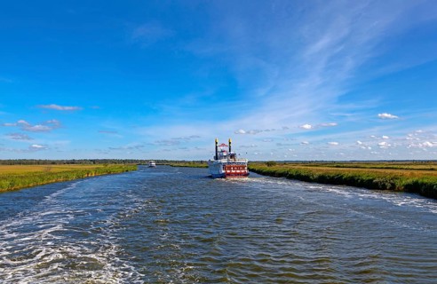 Paddle steamer River Star on the Prerower Strom