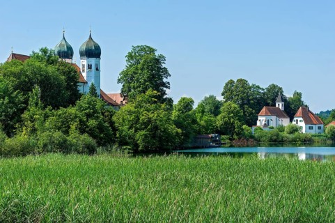 Benedictine monastery Seeon monastery with church of St. Lambert and Walburgiskapelle chapel