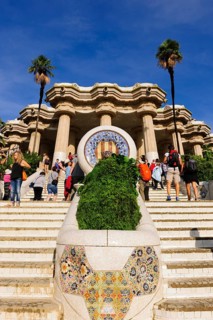 Portico with a monumental staircase