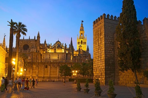 Seville Cathedral and Giralda and Alcazar of Seville