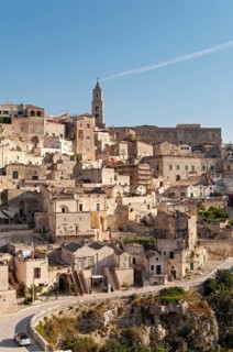 Town with cave dwellings