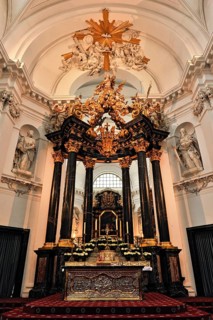 High altar with Trinity glory