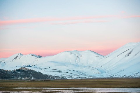 Sunset in winter