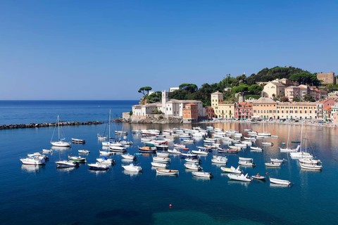 Harbour in Baia del Silenzio bay