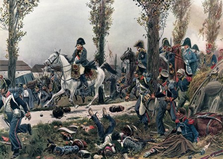 Napoleon's escape from Leipzig on 19 October 1813 after the defeat in the Battle of Leipzig