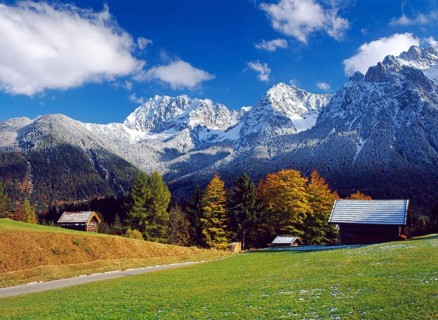 View from Kranzberg near Mittenwald to the Karwendel Range