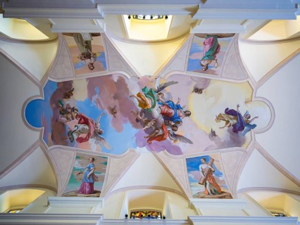 Ceiling painting of the baroque church