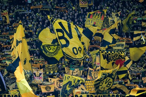 BVB sea of flags on the south stand