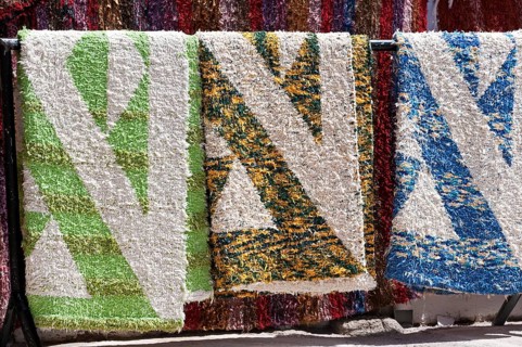 Colorful hand-woven carpets for sale