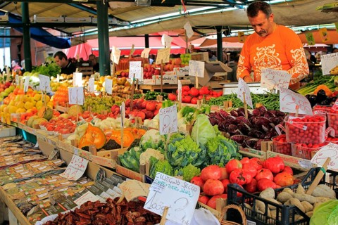 Fresh fruits and vegetables