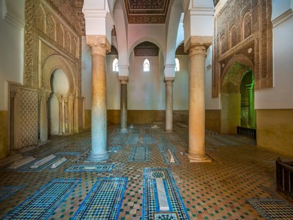 Small magnificent mausoleum of the Saadian Tombs
