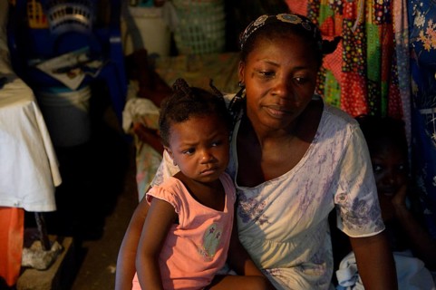 Woman and little girl