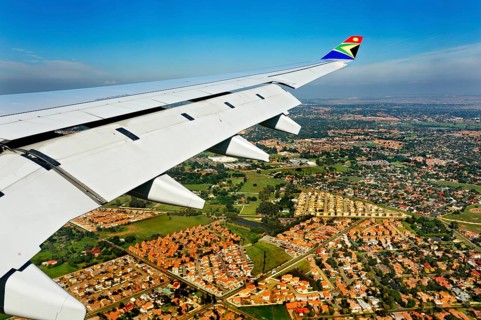 Wing of an Airbus in flight