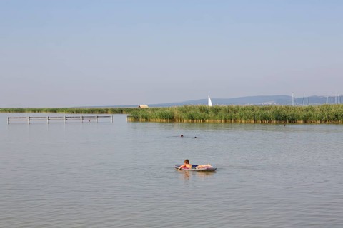 Bathing bay on Lake Neusiedl in Breitenbrunn