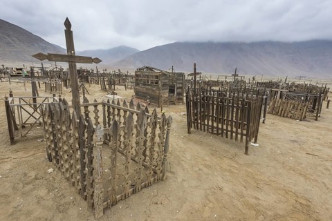 Old cemetery on the coast
