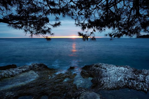 Sunset over the sea