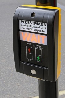 Pedestrian crossing control panel