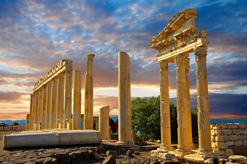 Pillars of the Greco Roman Temple of Trajan