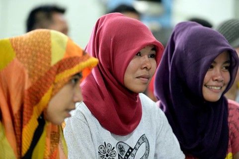 Young Muslim women with headscarves