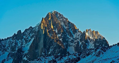 Mt Aiguille Verte with Mt Aiguille du Dru at the front