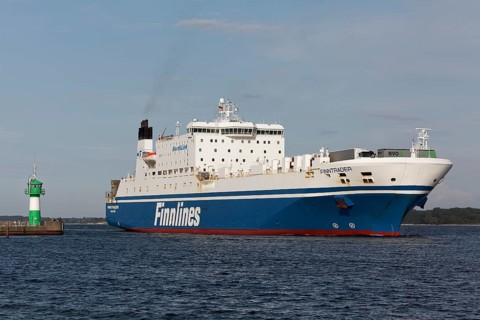 Finnlines ferry entering Travemunde