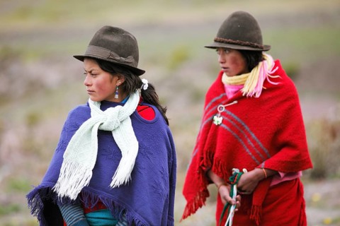 Girls with traditional felt hats