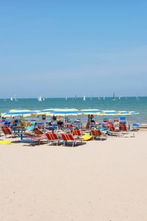 People sunbathing on the beach