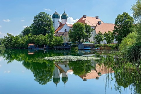Benedictine monastery Seeon with monastery church of St. Lambert