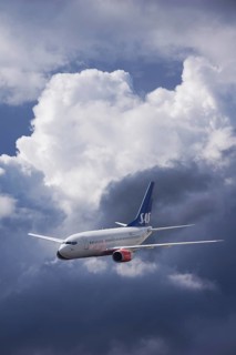 LN-RRR SAS Scandinavian Airlines Boeing 737-683 in flight in stormy weather