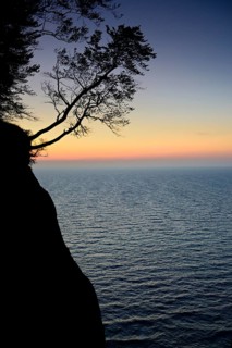 Sunrise at the chalk cliffs