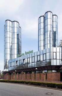 Mirrored glass towers