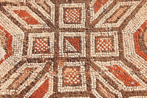 4th century geometric floor mosaic from the late Roman Jewish synagogue of Sardis