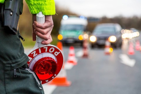 Traffic control by the police