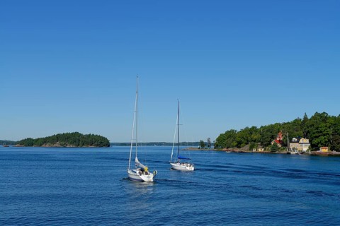 Sailboats in the Baltic Sea