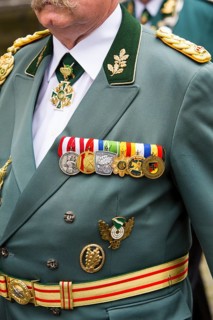Uniform with medals from shooting club