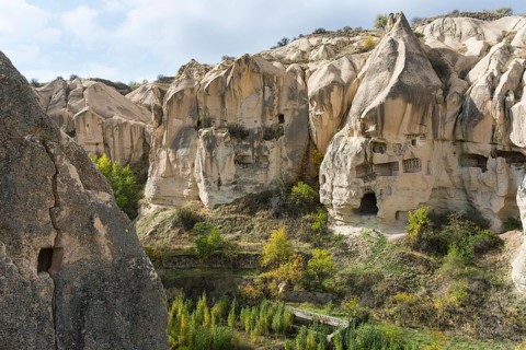 Cave dwellings in the Goreme Open Air Museum