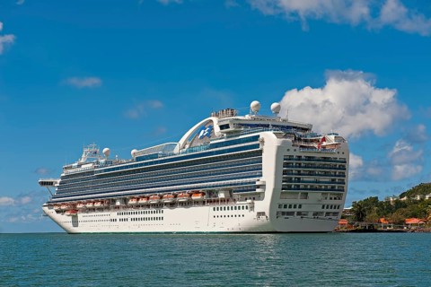 Cruise ship in Castries harbour