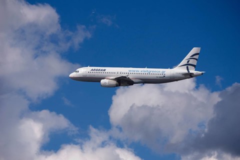 SX-DGD Aegean Airlines Airbus A320-232 in flight