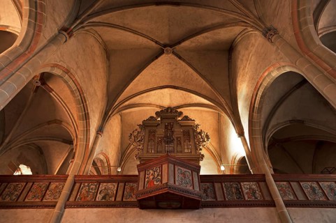 Vaults and organ loft of St. Mary's Church
