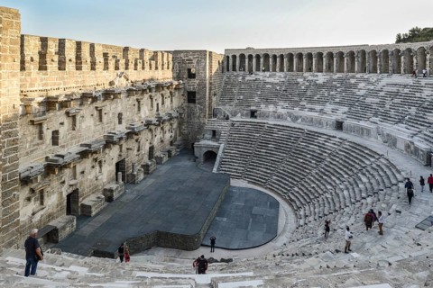 Roman amphitheater in Aspendos
